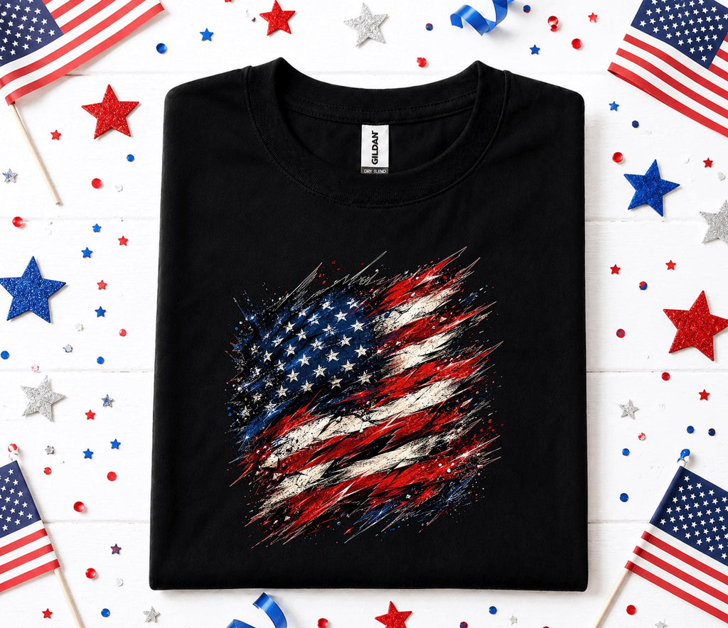 4th of July American Flag Shirt, Patriotic USA Flag Tee