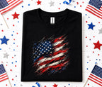 4th of July American Flag Shirt, Patriotic USA Flag Tee