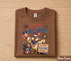 4th of July Chicken Shirt, Livin Cluckin Free Tee, Patriotic Chicken Forth of July Shirt, Happy 4th of July Farm Animal USA Gift Tee