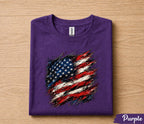 4th of July American Flag Shirt, Patriotic USA Flag Tee, Distressed Stars Stripes Forth of July Top, Independence Day Freedom Shirt