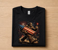Bigfoot 4th of July Shirt, Patriotic Sasquatch Fireworks Tee