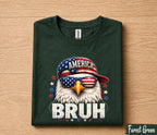 America Bruh 4th of July Shirt, Funny Patriotic Eagle Tee, USA Flag Sunglasses Independence Day T-Shirt, American Freedom Gift Forth of July