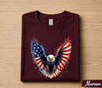 Patriotic Bald Eagle 4th of July Shirt, American Flag Wings Independence Day Tee, USA Freedom T-Shirt, Patriotic Gift Forth of July