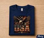 USA Eagle 4th of July Shirt, Patriotic American Flag Bald Eagle Tee, Independence Day Freedom T-Shirt, Vintage USA Pride Gift Forth of July