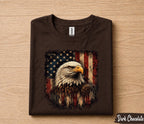 Patriotic Bald Eagle American Flag Shirt, 4th of July Independence Day Tee, Vintage USA Freedom T-Shirt, Patriotic Gift Forth of July