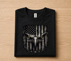 Patriotic Eagle Face 4th of July Shirt, American Flag Bald Eagle Tee