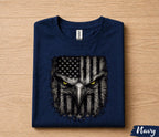 Patriotic Eagle Face 4th of July Shirt, American Flag Bald Eagle Tee, USA Freedom Independence Day T-Shirt Gift Forth of July