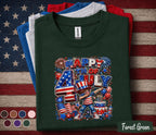 Happy 4th of July Shirt for Youth Kids, Patriotic Dabbing Boy Tee, Independence Day Fireworks Gifts, America Birthday Party Top