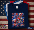 Happy 4th of July Shirt for Youth Kids, Patriotic Dabbing Boy Tee, Independence Day Fireworks Gifts, America Birthday Party Top