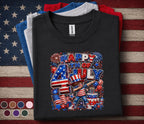 Happy 4th of July Shirt for Youth Kids, Patriotic Dabbing Boy Tee