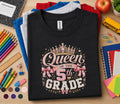 Queen of the 5th Grade Shirt, First Day of School Princess Tee