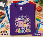 Welcome Back to School Shirt, Cute Teacher Back to School Tee, First Day of School T-Shirt, Preschool Kindergarten Classroom Apparel Gift