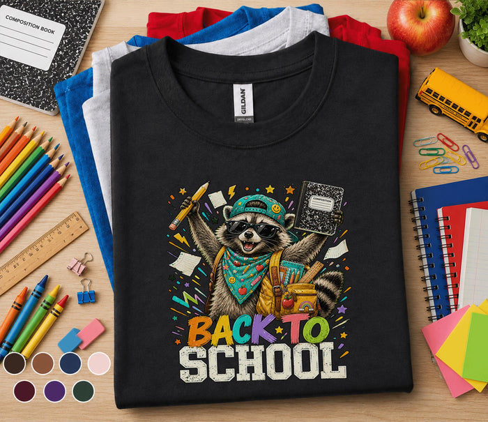 Back to School Raccoon Shirt, Cute Raccoon School Tee