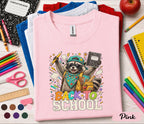 Back to School Raccoon Shirt, Cute Raccoon School Tee, Funny Student Back to School T-Shirt, First Day of School Gift, Teacher Student Gift