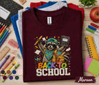 Back to School Raccoon Shirt, Cute Raccoon School Tee, Funny Student Back to School T-Shirt, First Day of School Gift, Teacher Student Gift