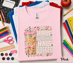 Half Teacher Half Coffee Shirt, Funny Teacher Coffee Tee, Back to School T-Shirt, First Day Classroom Apparel for Educators Gift