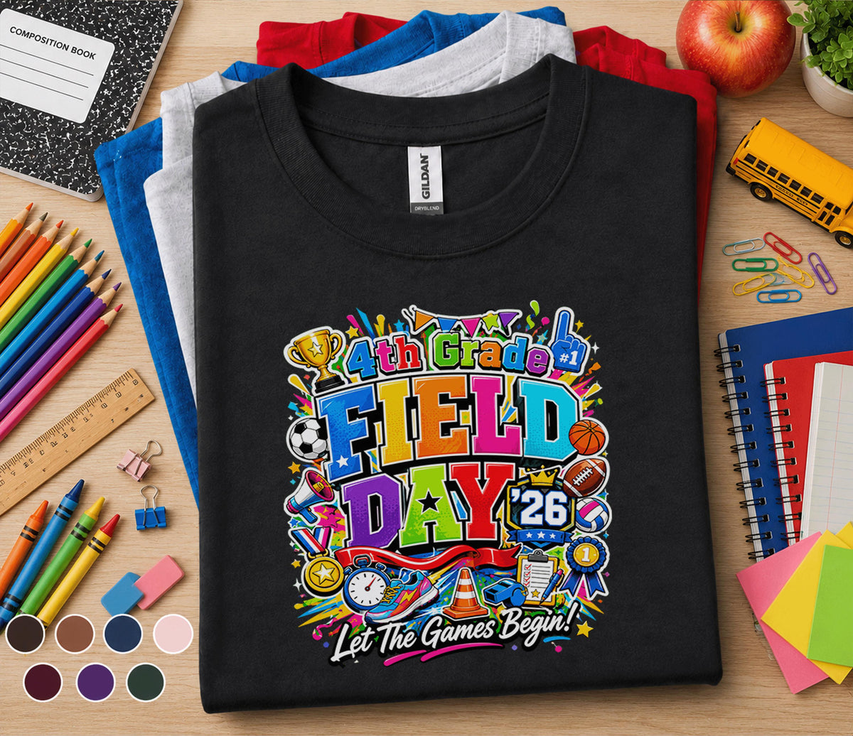 4th Grade Field Day 2026 Shirt, Fourth Grade Field Day Tee