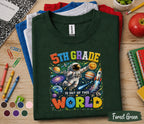 5th Grade Is Out of This World Shirt, Astronaut Back to School Tee, Space Theme Fifth Grade Student Gift, First Day School Galaxy Shirt