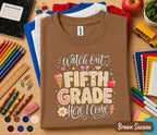 Watch Out Fifth Grade Here I Come Shirt, First Day of 5th Grade Tee, Cute Back to School Student Gift, Sweet Cookie Letter School Shirt