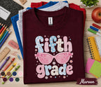 Fifth Grade Shirt, Fifth Grade Back to School Tee, Cute Fifth Grade Sunglasses Shirt, First Day of School Shirt, Floral Student Gift Tee