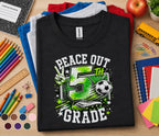 Peace Out 5th Grade Soccer Shirt, Last Day of 5th Grade Tee