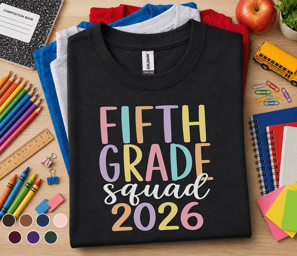 Fifth Grade Squad 2026 Shirt, 5th Grade Graduation Tee