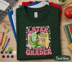 Later Third Grader Shirt, Cute Alligator Graduation Shirt, Last Day of 3rd Grade Tee, Retro School Shirt, Elementary Graduation Gift Kids