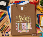 Team 5th Grade Shirt, Cute Matching Fifth Grade Teacher Team Tee, Back to School Classroom Shirt, Elementary School Teacher Gift