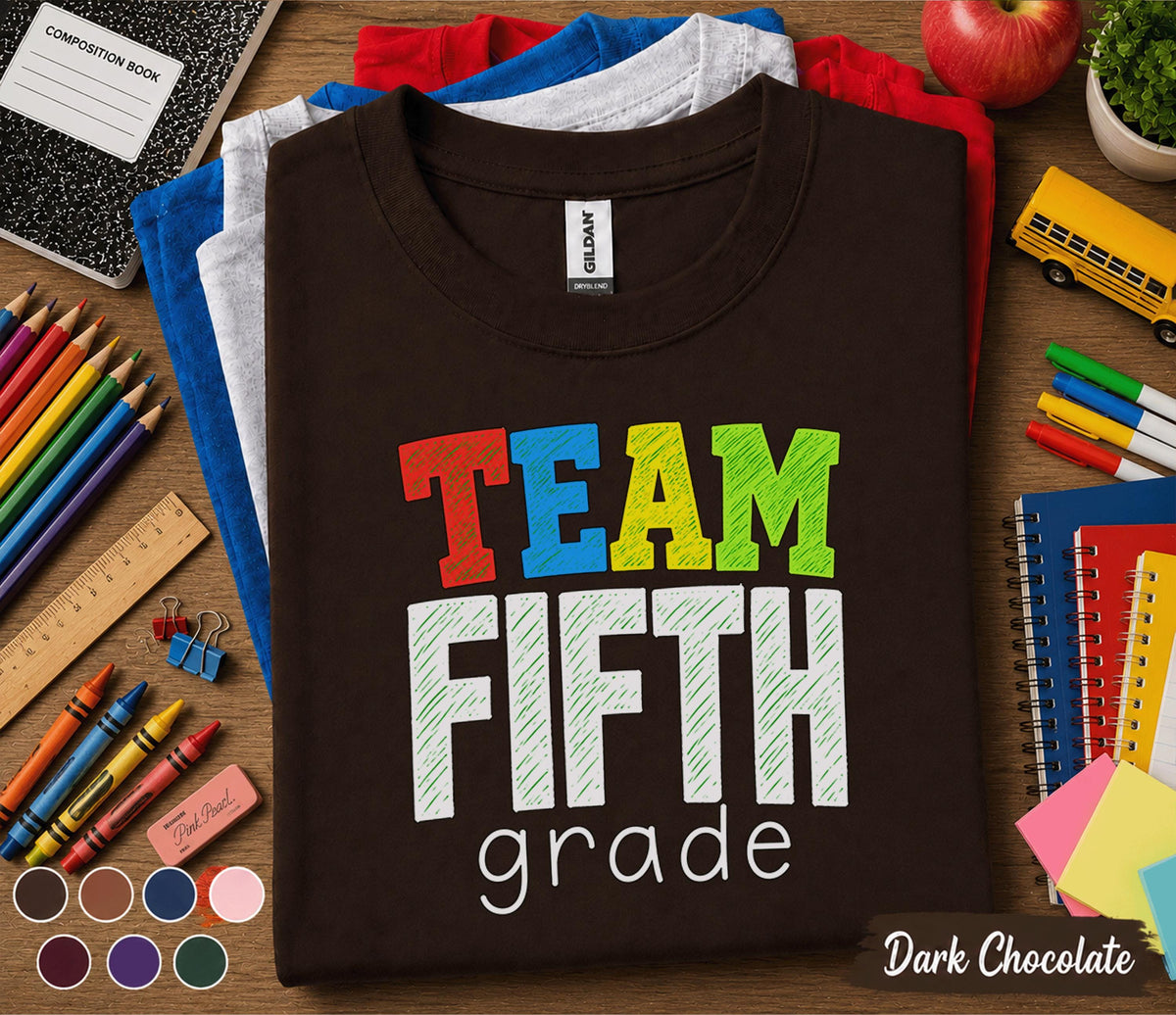 Team Fifth Grade Shirt, 5th Grade Teacher Team Tee, Back to School Classroom Shirt, Elementary Teacher Gift, School Staff Matching Outfit