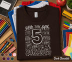 5th Grade Shirt, Fifth Grade Doodle Tee, Back to School Fifth Grade Shirt, First Day of School Shirt, Elementary Student Gift for Kids