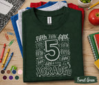 5th Grade Shirt, Fifth Grade Doodle Tee, Back to School Fifth Grade Shirt, First Day of School Shirt, Elementary Student Gift for Kids