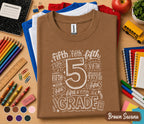 5th Grade Shirt, Fifth Grade Doodle Tee, Back to School Fifth Grade Shirt, First Day of School Shirt, Elementary Student Gift for Kids