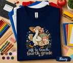 Off to Teach Fourth Grade Shirt, 4th Grade Teacher Shirt, Goose Teacher Tee, Back to School Teacher Gift, Elementary School Teacher Outfit