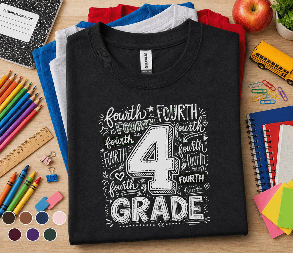 4th Grade Back to School Shirt, Fourth Grade Student Tee