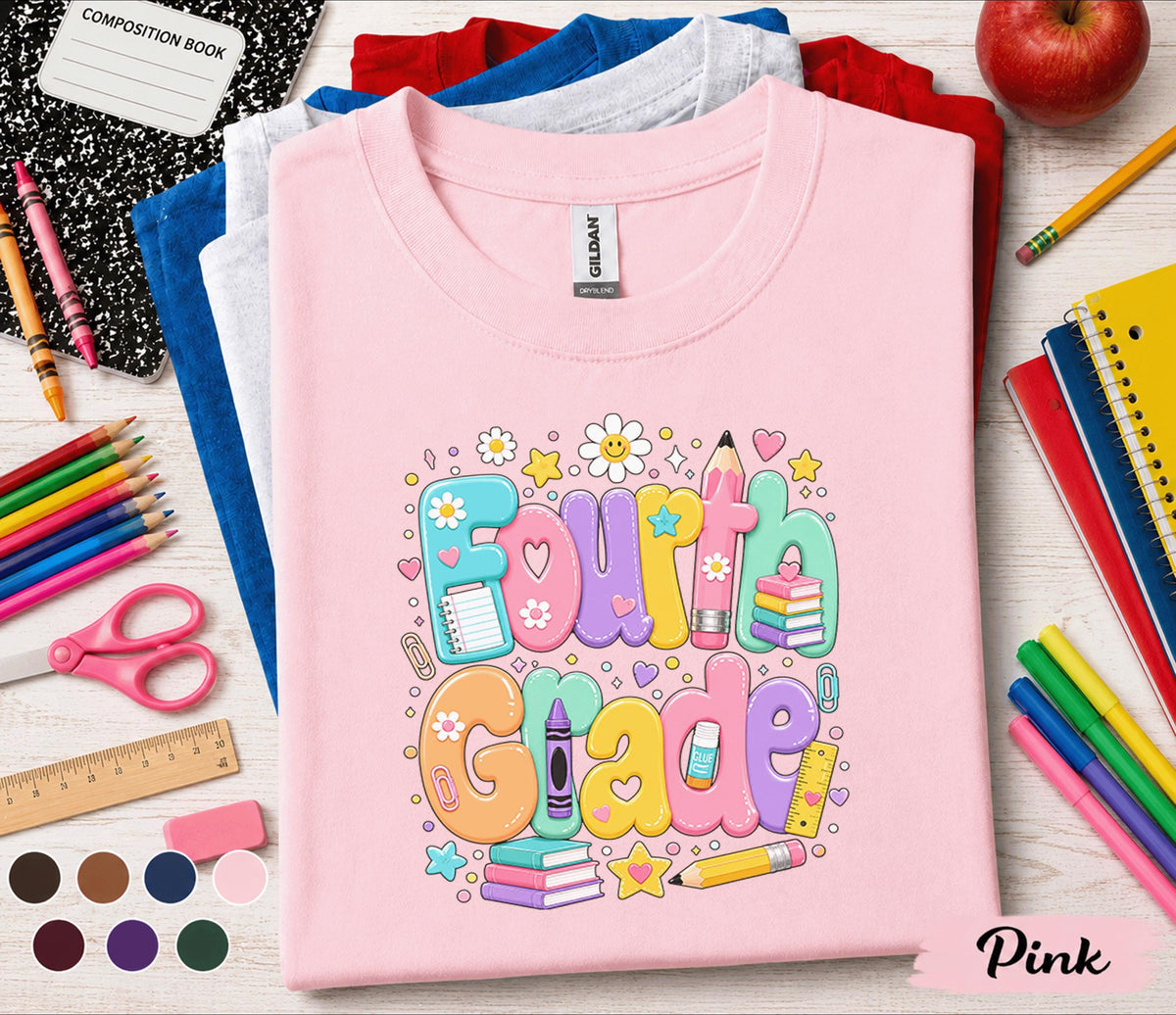 Fourth Grade Back to School Shirt, Fourth Grade Student Tee, Fourth Grade Shirt, First Day of School Outfit, Elementary School Kids Gift