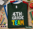 4th Grade Team Shirt, Fourth Grade Back to School Tee, First Day of School Shirt, Grade Level Student Shirt, Elementary School Kids Gift