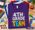 4th Grade Team Shirt, Fourth Grade Back to School Tee, First Day of School Shirt, Grade Level Student Shirt, Elementary School Kids Gift