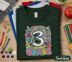 Third Grade Back to School Shirt, 3rd Grade Student Tee, First Day of Third Grade Shirt, Colorful School Outfit, Kids Back to School Gift