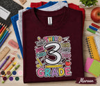 Third Grade Back to School Shirt, 3rd Grade Student Tee, First Day of Third Grade Shirt, Colorful School Outfit, Kids Back to School Gift