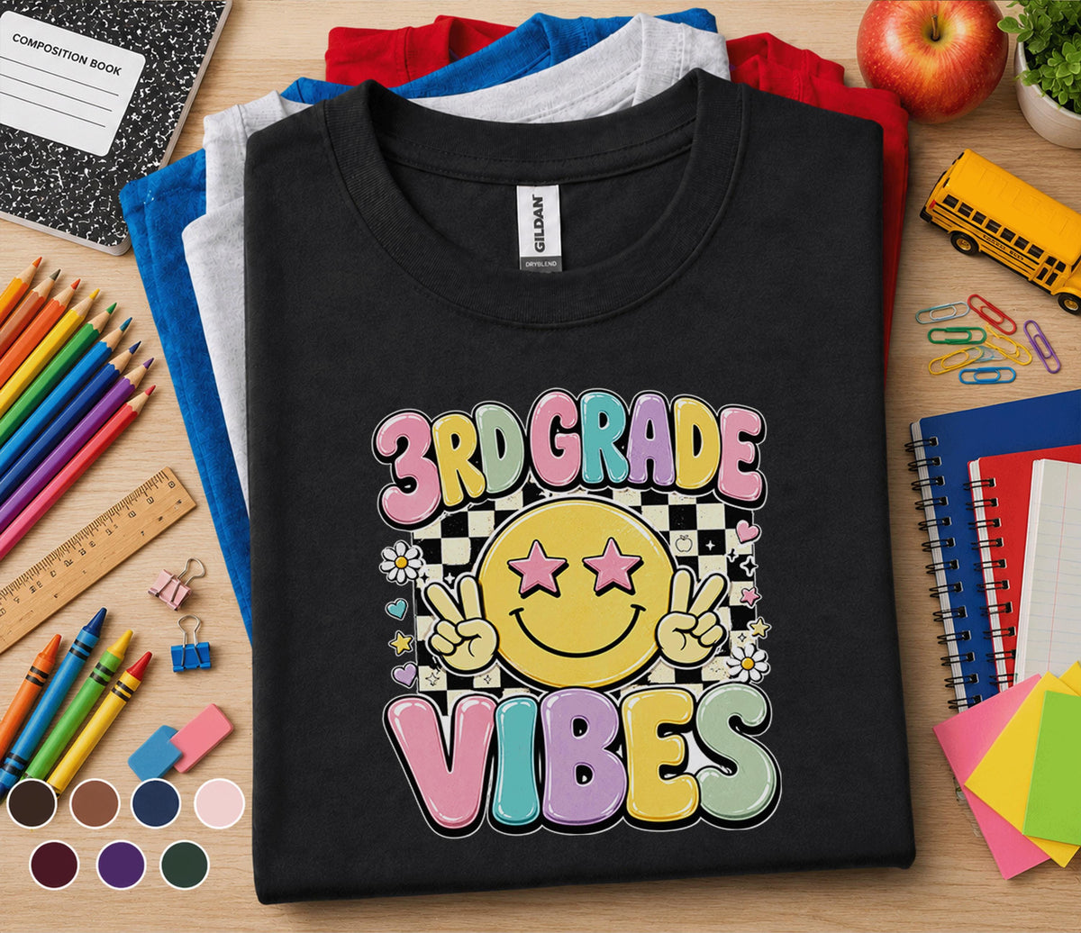 3rd Grade Vibes Shirt, First Day of 3rd Grade Tee