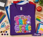 Third Grade Shirt, Cute Back to School Tee, First Day of 3rd Grade Shirt, Colorful School Student Tee, Third Grade Kids Gift Teacher