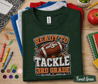 Ready to Tackle 3rd Grade Shirt, Football Back to School Tee, First Day of Third Grade Shirt, Sports Student Gift, Kids Football School Tee