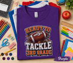 Ready to Tackle 3rd Grade Shirt, Football Back to School Tee, First Day of Third Grade Shirt, Sports Student Gift, Kids Football School Tee
