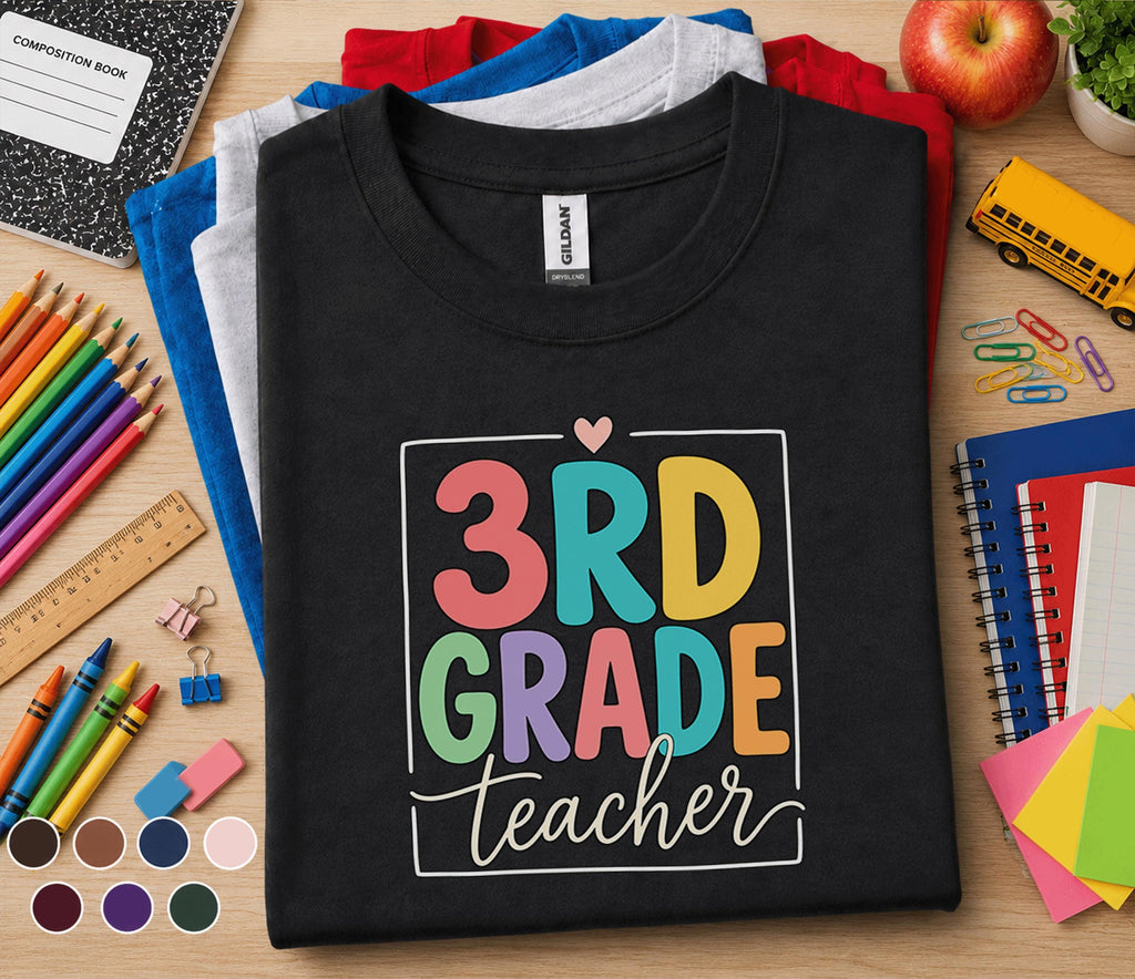 3rd Grade Teacher Shirt, Back to School Teacher Tee