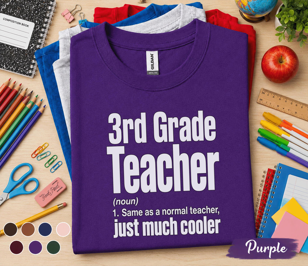 3rd Grade Teacher Shirt, Third Grade Teacher Definition Tee, Funny Elementary School Teacher Gift, Back to School Educator Shirt