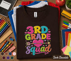 Matching 3rd Grade Squad Shirt, First Day of 3rd Grade Tee, Back to School Shirt, Cute Third Grade Group Outfit, Colorful Heart School Shirt