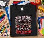 3rd Grade Level Unlocked Shirt, Gamer Back to School Tee