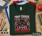 3rd Grade Level Unlocked Shirt, Gamer Back to School Tee, First Day of Third Grade Gaming Shirt, Video Game Controller Student Gift