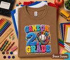 Game On 2nd Grade Baseball Shirt, Back to School Second Grade Tee, First Day of School Baseball Student Shirt, Sports Fan Kids Outfit Gift