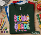 Second Grade Shirt, Teacher First Day of School Tee, 2nd Grade Student Shirt, Back to School Kids Outfit, Girls School Grade Shirt Gift